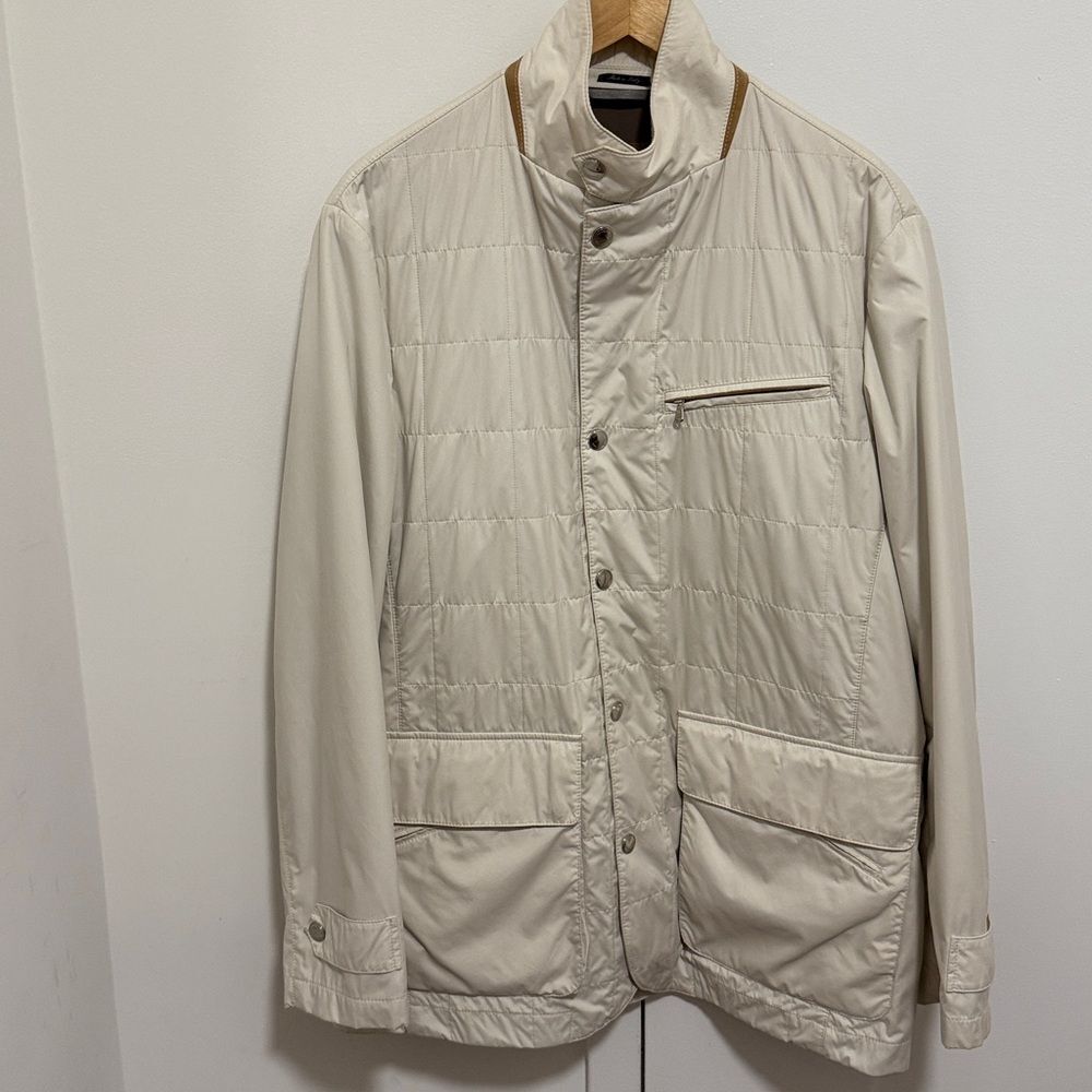 NWOT Paul & Shark Mens Light Beige Yachting Jacket. Size Large.